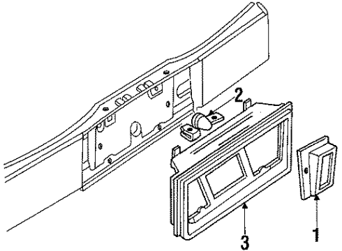 1987 Oldsmobile Firenza Backup & License Lamps Diagram