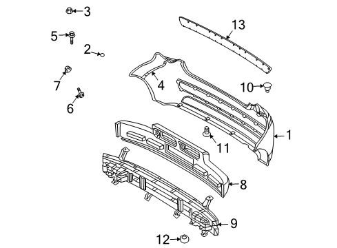 2010 Chevy Aveo5 Rear Bumper Diagram