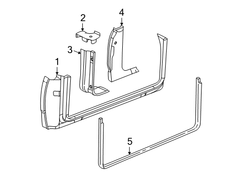 2005 Cadillac Escalade EXT Rear Body & Floor Diagram