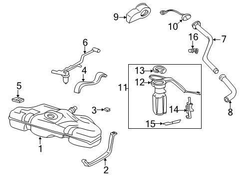 2005 Pontiac Grand Am Fuel System Components Diagram