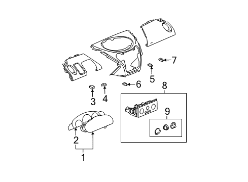 2003 Saturn Ion Heater Control, Rear Diagram for 10388467