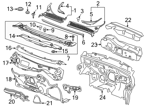 2017 Chevy Volt Cowl Diagram