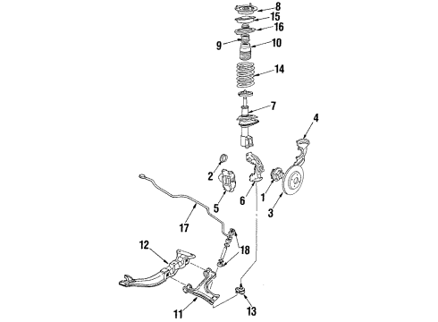 1985 Pontiac J2000 Sunbird Front Brakes Diagram