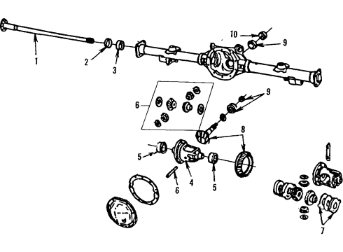 1984 Oldsmobile Cutlass Calais Rear Axle, Differential, Propeller Shaft Diagram