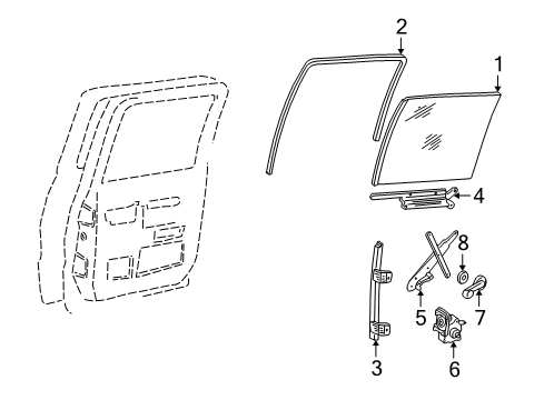 1998 GMC C3500 Rear Door Diagram 3 - Thumbnail