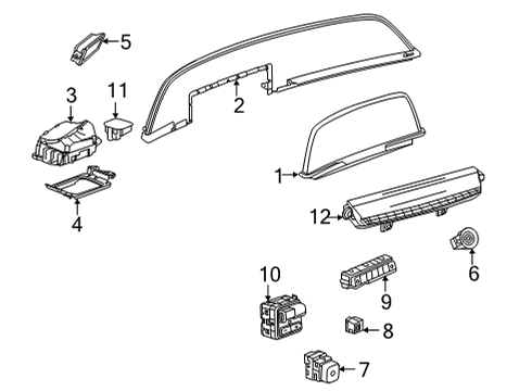 2022 Cadillac Escalade ESV Ignition Lock Diagram