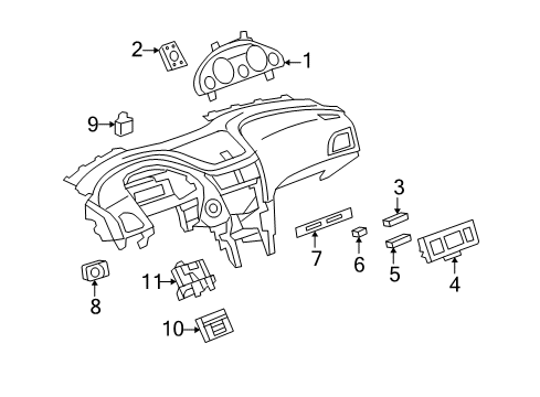 2012 Buick Enclave A/C & Heater Control Units Diagram