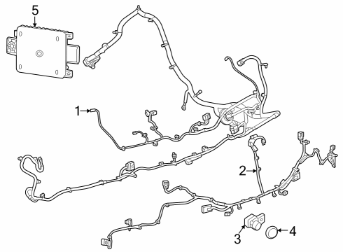 2024 Chevy Corvette Harness, Rear Diagram for 86575395