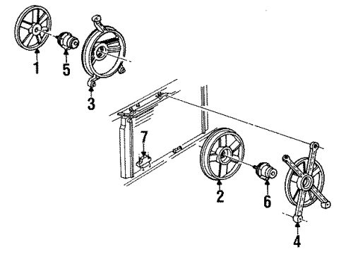 1993 Cadillac Seville Cooling System, Radiator, Water Pump, Cooling Fan Diagram 4 - Thumbnail
