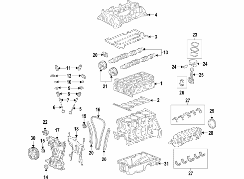 2016 Chevy Volt Transmission Mount Diagram for 23469747