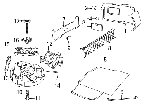 2014 Chevy SS Interior Trim - Rear Body Diagram 2 - Thumbnail