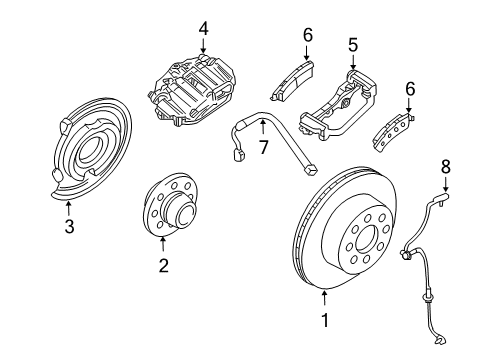 2009 Chevy Silverado 1500 Brake Components, Brakes Diagram 5 - Thumbnail