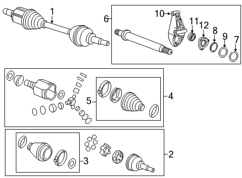 2017 Chevy Sonic Drive Axles - Front Diagram