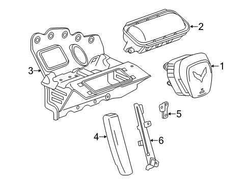 2016 Chevy Corvette Passenger Air Bag Diagram for 84317932