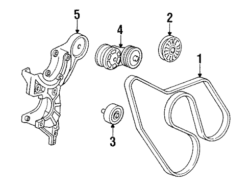 1994 GMC C2500 Belts & Pulleys, Maintenance Diagram 1 - Thumbnail
