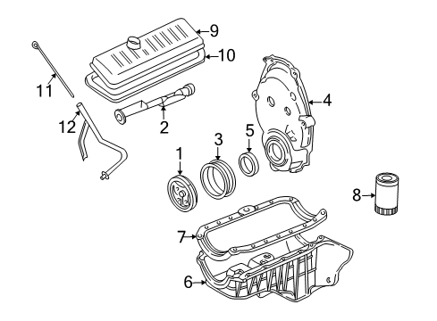 2006 GMC Sierra 1500 Oil Tube Diagram for 12561672
