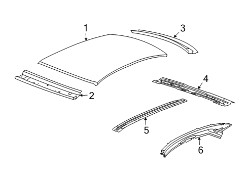 2014 Chevy Camaro Roof & Components Diagram
