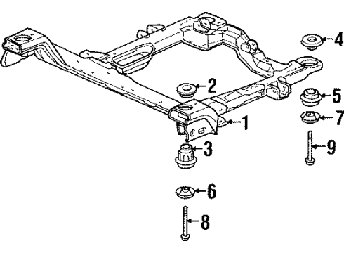 2002 Pontiac Grand Prix Suspension Mounting - Front Diagram