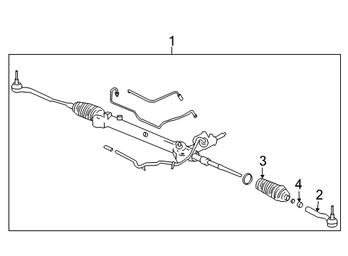 2008 Cadillac STS P/S Pump & Hoses, Steering Gear & Linkage Diagram 2 - Thumbnail