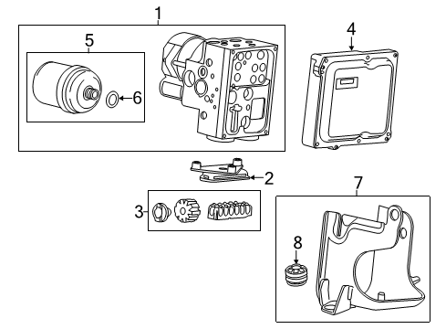 2016 Cadillac ELR ABS Components Diagram