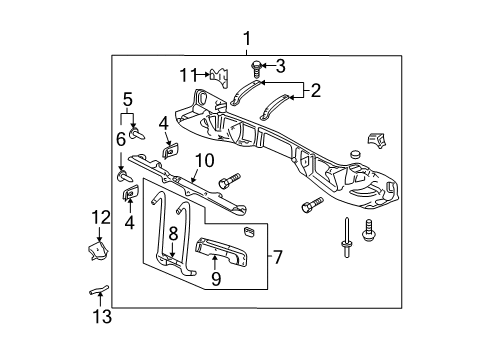 2005 Buick LeSabre Front Panel Diagram