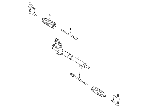2004 Cadillac Seville P/S Pump & Hoses, Steering Gear & Linkage Diagram 1 - Thumbnail