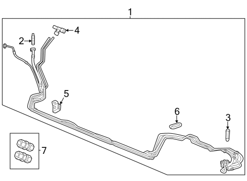 2020 Cadillac Escalade ESV Rear A/C Lines Diagram