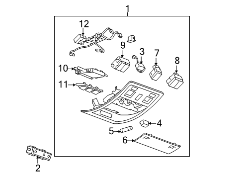 2014 GMC Yukon Sunroof Diagram 1 - Thumbnail