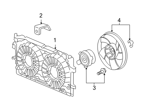 2008 Pontiac Grand Prix Cooling System, Radiator, Water Pump, Cooling Fan Diagram 4 - Thumbnail