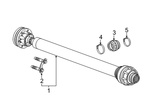 2022 GMC Yukon Drive Shaft - Front Diagram