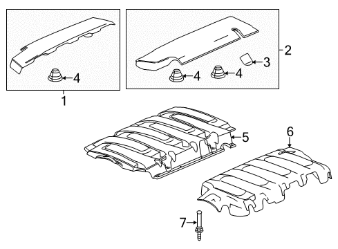 2017 Chevy Corvette Engine Appearance Cover Diagram