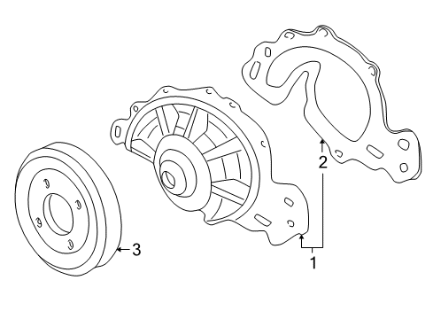 2005 Buick LaCrosse Cooling System, Radiator, Water Pump, Cooling Fan Diagram 2 - Thumbnail