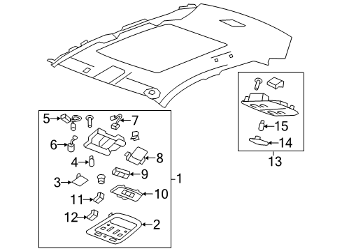 2014 Cadillac CTS Bulbs Diagram 17 - Thumbnail