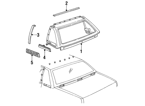 1996 Buick Roadmaster Opera Lamp, Driver Side Diagram for 5977693