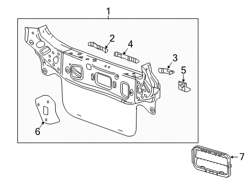 2018 Chevy Bolt EV Rear Body Panel Diagram for 42645089