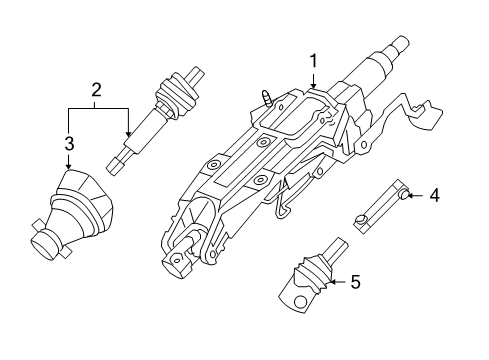 2010 Cadillac CTS Steering Column, Steering Wheel & Trim Diagram 3 - Thumbnail
