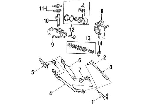 1994 GMC C3500 P/S Pump & Hoses, Steering Gear & Linkage Diagram 4 - Thumbnail
