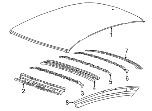 2020 Cadillac CT5 Roof & Components Diagram 2 - Thumbnail