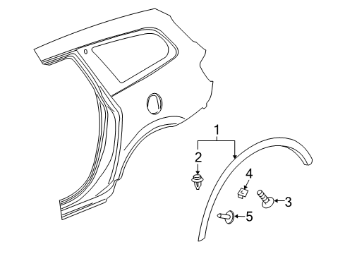 2012 Buick Enclave Exterior Trim - Quarter Panel Diagram