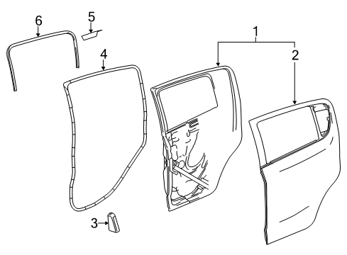 2013 Chevy Spark Rear Door Diagram