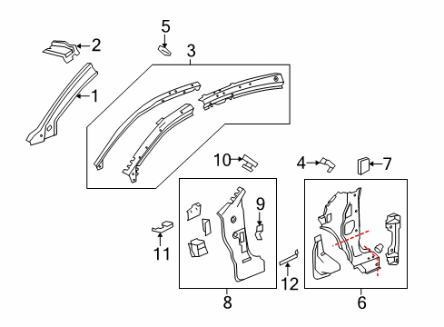 2014 Buick LaCrosse Hinge Pillar Diagram
