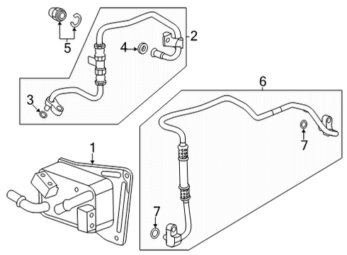 2021 Cadillac XT6 Oil Cooler, Transmission Diagram 1 - Thumbnail