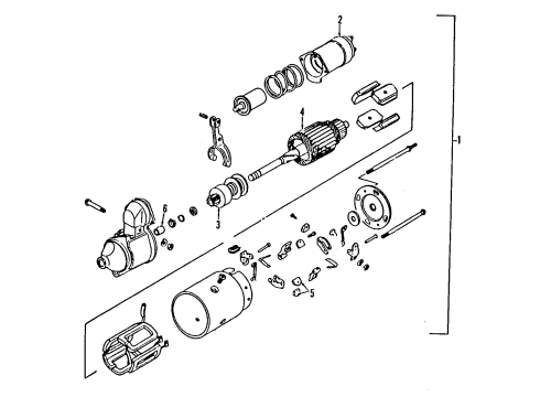 1992 GMC K1500 Suburban Starter Solenoid Diagram for 1114524