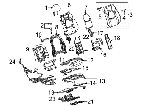 2024 Cadillac CT4 Seat Cushion Pad, Front Passenger Side Diagram for 84996798