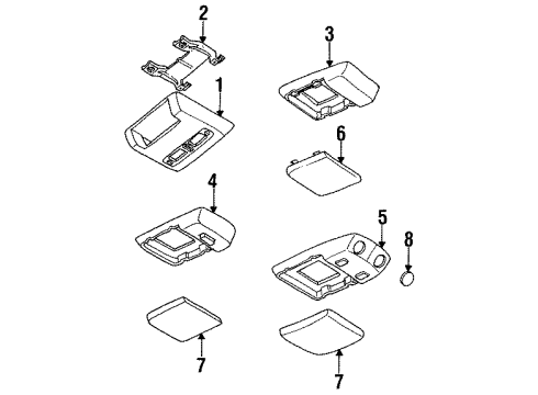 1994 Pontiac Trans Sport Courtesy Lamps Diagram