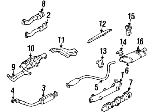 1996 Buick Skylark Catalytic Converter Diagram for 10243261
