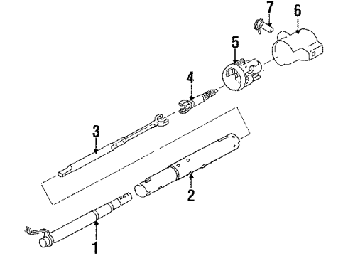 1990 Chevy Celebrity Steering Column & Wheel, Steering Gear & Linkage Diagram 1 - Thumbnail