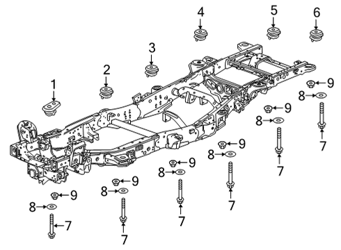 2022 GMC Yukon Body Mounting - Frame Diagram