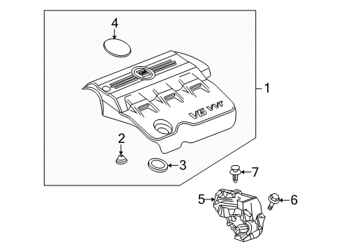 2010 GMC Terrain Engine Appearance Cover Diagram 2 - Thumbnail