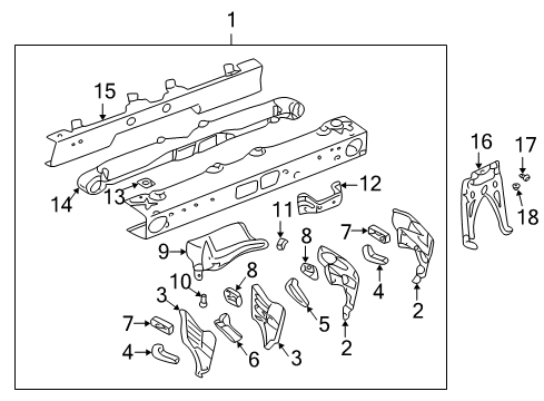 2002 Pontiac Aztek Cluster & Switches, Instrument Panel Diagram 3 - Thumbnail